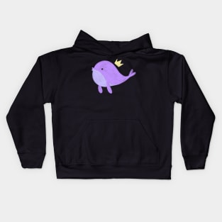 BTS purple whale Kids Hoodie